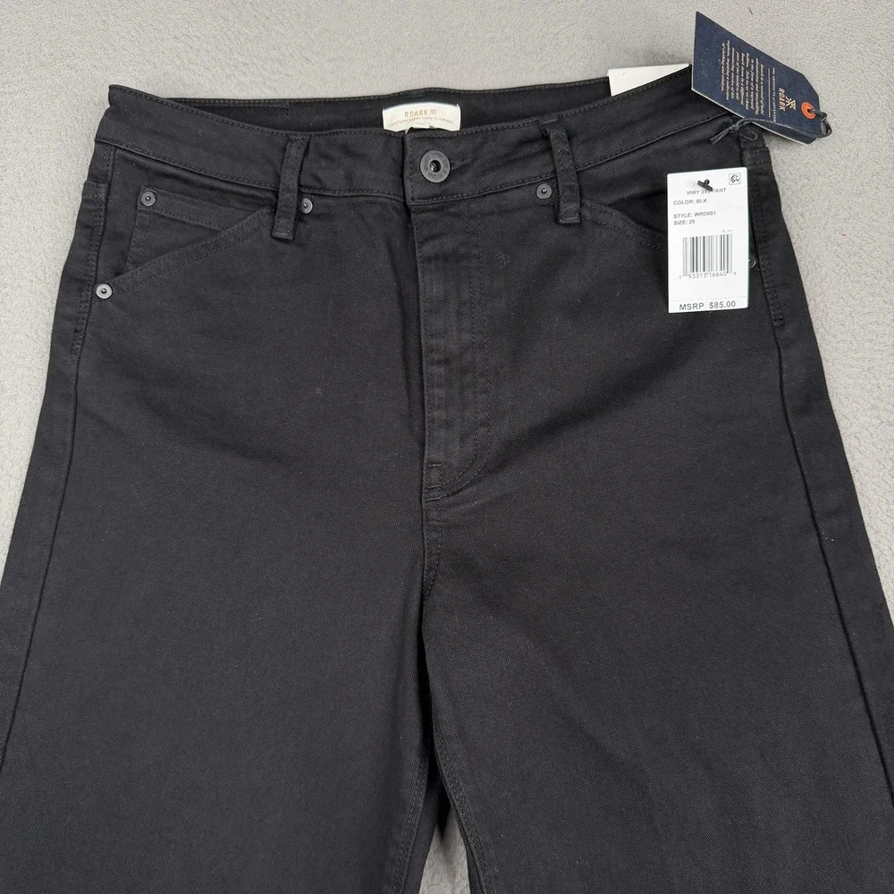 Roark HWY 395 Stovepipe Jeans Womens 29 Black High Rise Denim Pants Casual - Picture 2 of 13